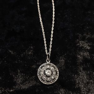 Antique Jewelry - Antique Sterling Silver Sparkle Necklace Antique Jewelry - Antique Sterling Silver Sparkle Necklace